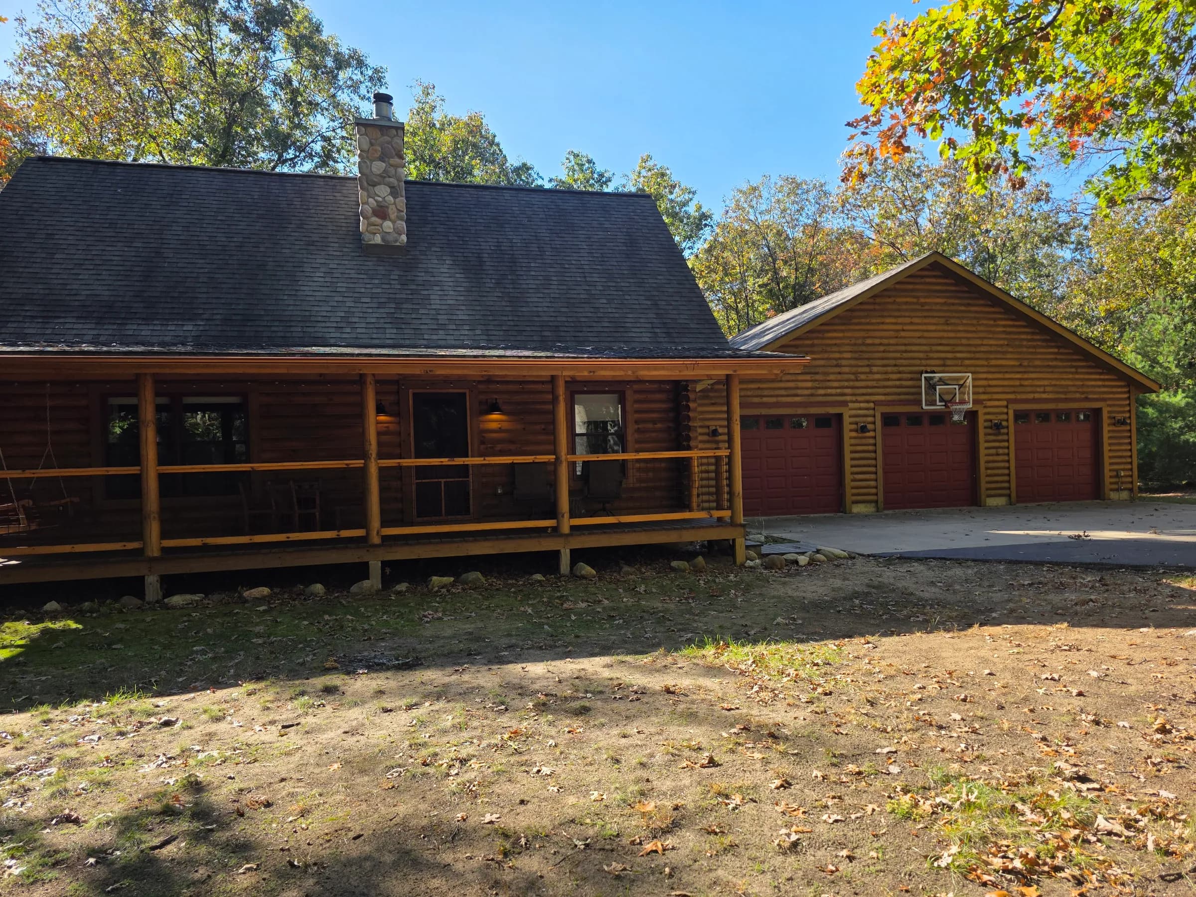 Cabin and garage